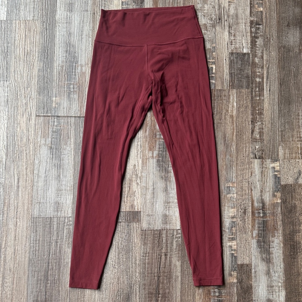 Lululemon Align Burgundy High-Waisted Leggings 28inch